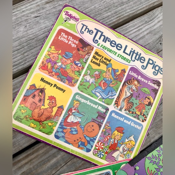 Lot Vintage Childrens Records Story Book Reading Songs Classic Fairy Tale Fables - Picture 7 of 16